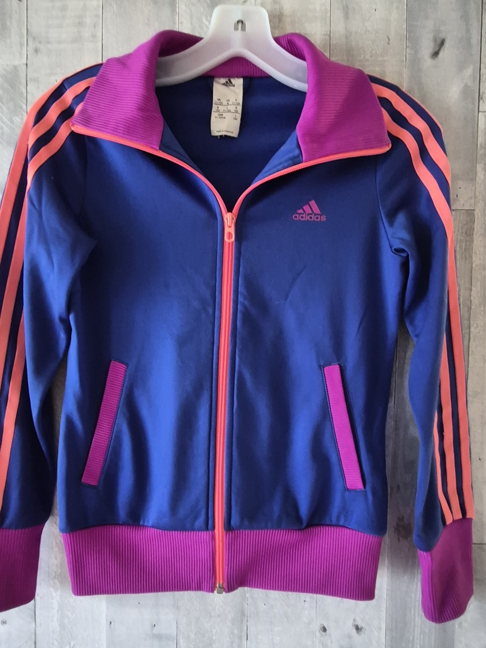 Adidas Kids Vibrant Y@K Revival Vibes Blue, Pink, neon orange Track Jacket